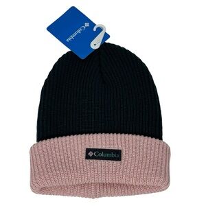 Columbia Whirlibird Youth Kids Cuffed Beanie Knit Pink Green O/S One Size